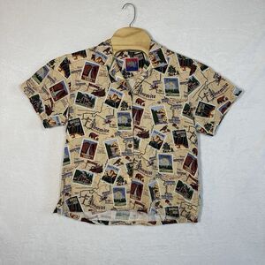 D'em Crazy‎ National Parks Men's Shirt Size M Button Up Short Sleeve Yosemite